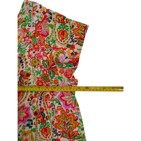 Cynthia Rowley Womens Floral Paisley Blouse 1X Button Back Lightweight Rayon Top - Picture 7 of 8